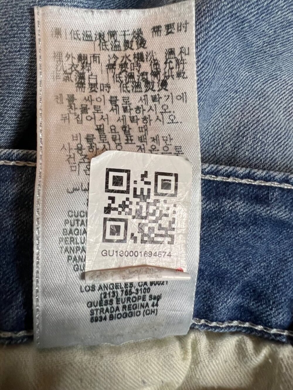 G by guess mid rise jeans size 31 stretch medium wash cuffed Y2K - Picture 14 of 14